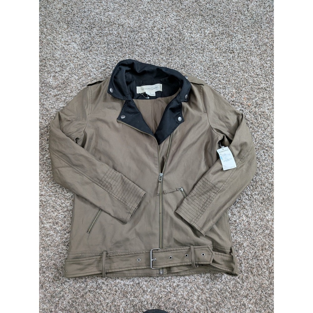 Treasure And Bond Belted Utility Flight Jacket Olive‎ Green Medium NWT Nordstrom